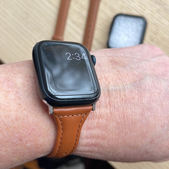 Leather watch band for Apple Watch size series 1-5 - Picture 3 of 4